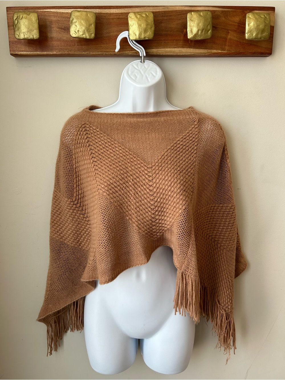 Bella & Birdie Boho Fringe Poncho Shawl Capelet Cottagecore Kids OS Sweater